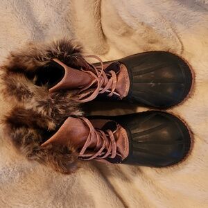 Toddler Girls Snow Boots with Faux Fur Trim